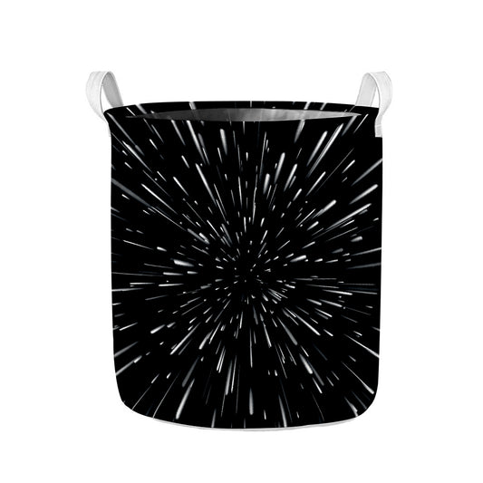 Galaxy Hyperspace Print Collapsible Laundry Basket