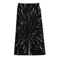 Galaxy Hyperspace Print Cotton Front Slit Maxi Skirt