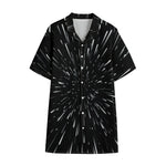 Galaxy Hyperspace Print Cotton Hawaiian Shirt