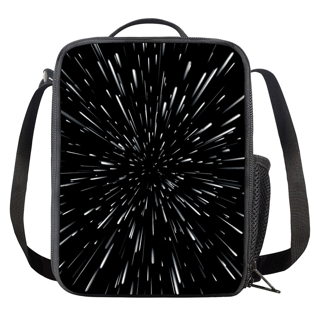 Galaxy Hyperspace Print Crossbody Lunch Bag