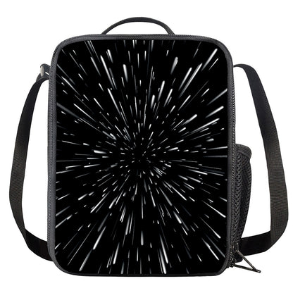 Galaxy Hyperspace Print Crossbody Lunch Bag