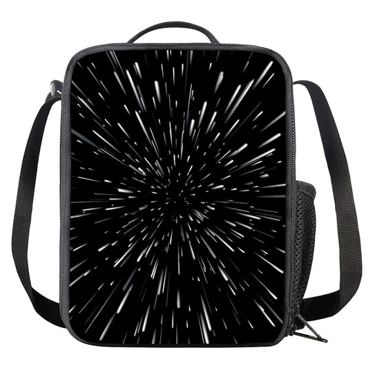Galaxy Hyperspace Print Crossbody Lunch Bag
