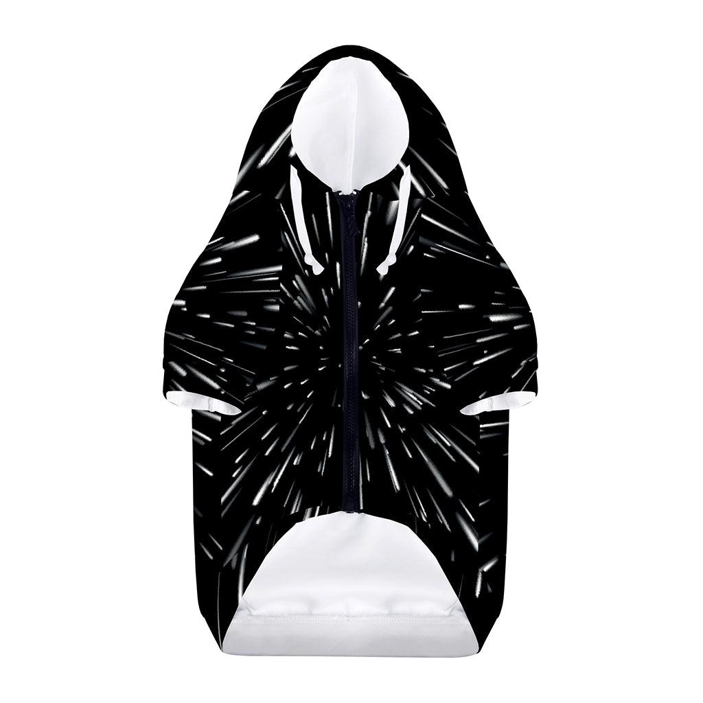 Galaxy Hyperspace Print Dog Zip Up Hoodie