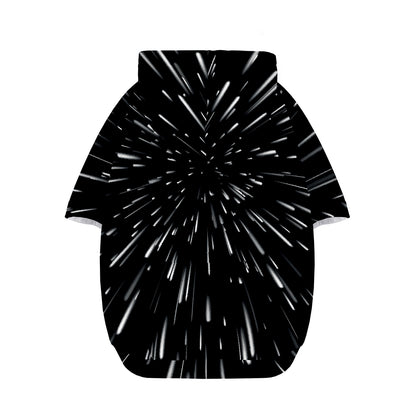 Galaxy Hyperspace Print Dog Zip Up Hoodie