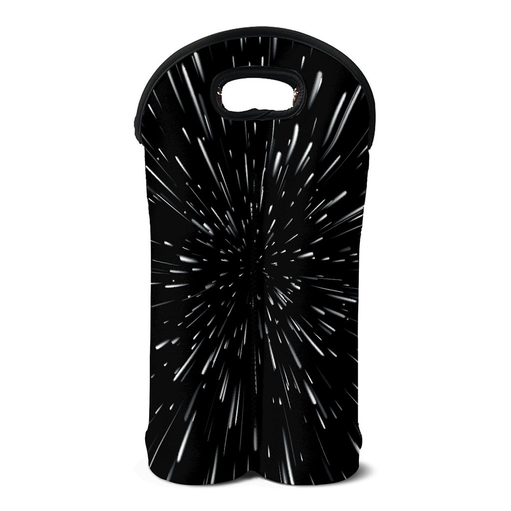 Galaxy Hyperspace Print Double Neoprene Wine Tote