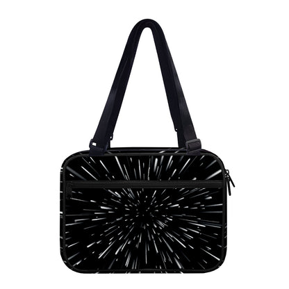 Galaxy Hyperspace Print Double Strap Bible Bag