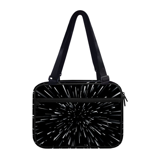 Galaxy Hyperspace Print Double Strap Bible Bag