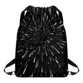 Galaxy Hyperspace Print Drawstring Backpack
