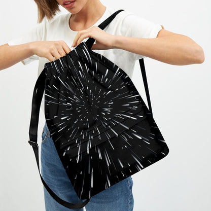 Galaxy Hyperspace Print Drawstring Backpack
