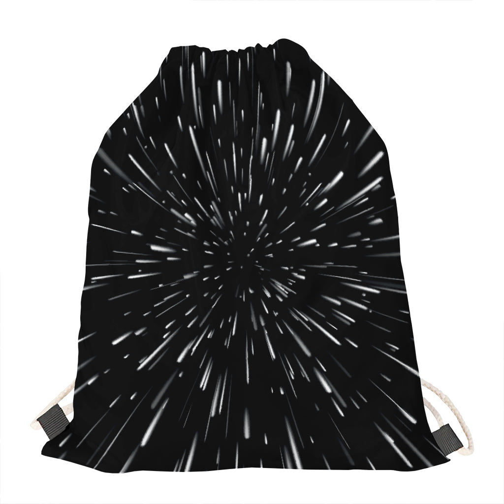 Galaxy Hyperspace Print Drawstring Bag