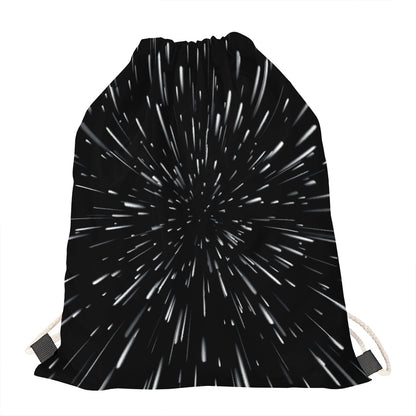 Galaxy Hyperspace Print Drawstring Bag