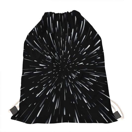 Galaxy Hyperspace Print Drawstring Bag