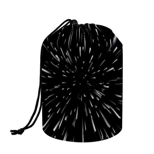 Galaxy Hyperspace Print Drawstring Makeup Bag
