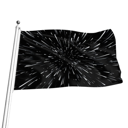 Galaxy Hyperspace Print Flag