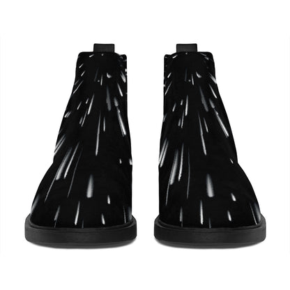Galaxy Hyperspace Print Flat Ankle Boots