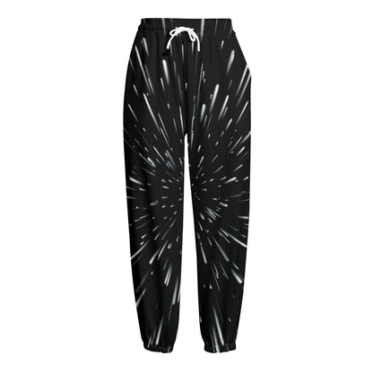 Galaxy Hyperspace Print Fleece Lined Knit Pants