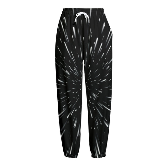 Galaxy Hyperspace Print Fleece Lined Knit Pants