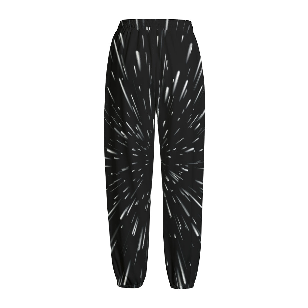 Galaxy Hyperspace Print Fleece Lined Knit Pants