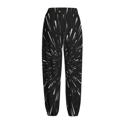 Galaxy Hyperspace Print Fleece Lined Knit Pants