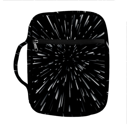 Galaxy Hyperspace Print Front Pocket Bible Bag
