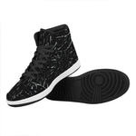 Galaxy Hyperspace Print High Top Leather Sneakers