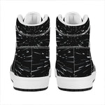 Galaxy Hyperspace Print High Top Leather Sneakers