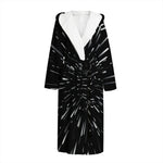 Galaxy Hyperspace Print Hooded Bathrobe