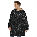 Galaxy Hyperspace Print Hoodie Blanket