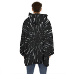 Galaxy Hyperspace Print Hoodie Blanket