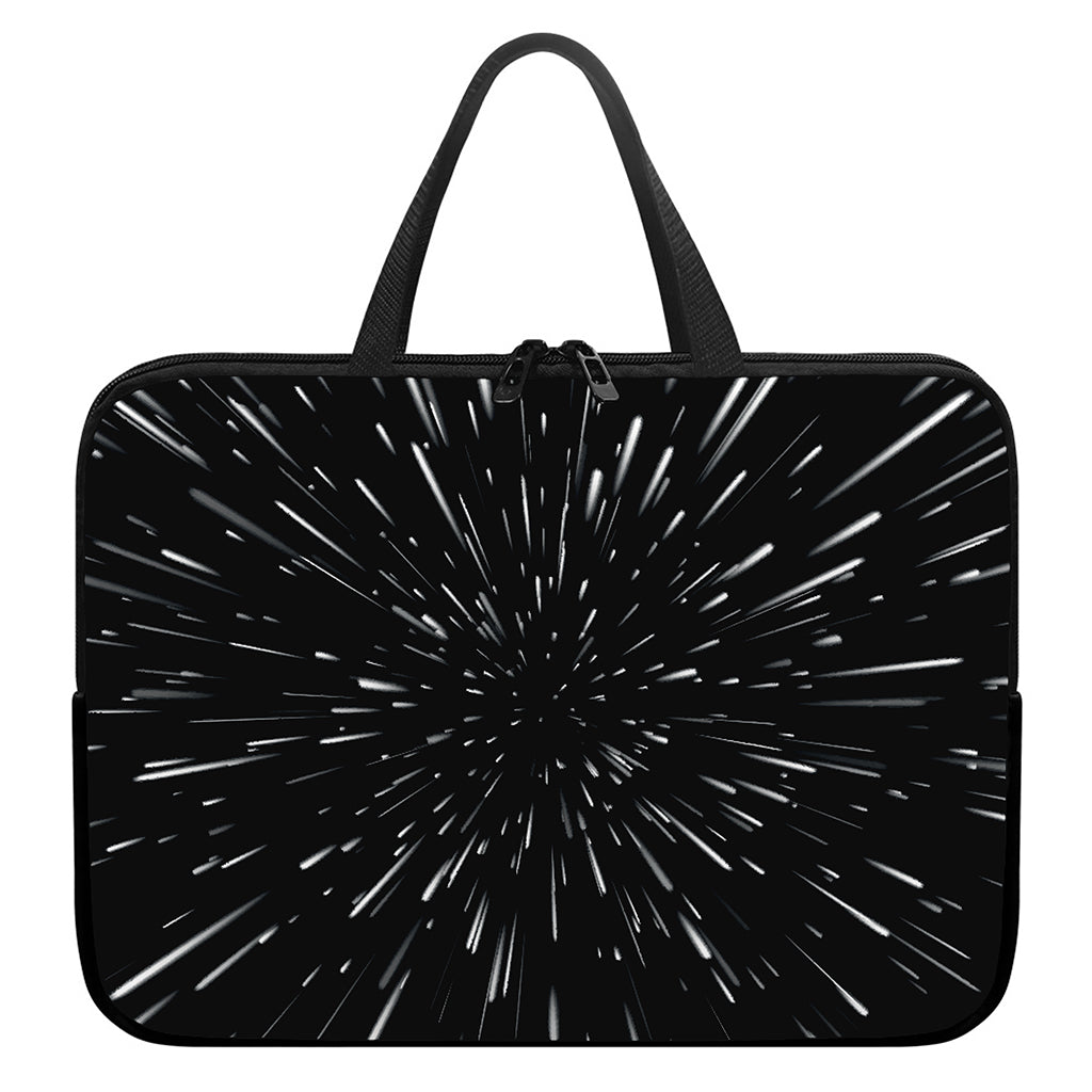 Galaxy Hyperspace Print Laptop Sleeve With Handle