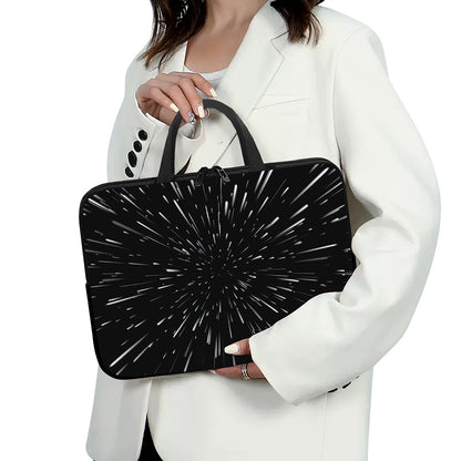 Galaxy Hyperspace Print Laptop Sleeve With Handle