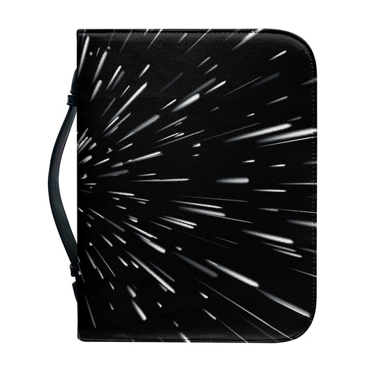Galaxy Hyperspace Print Leather Bible Cover