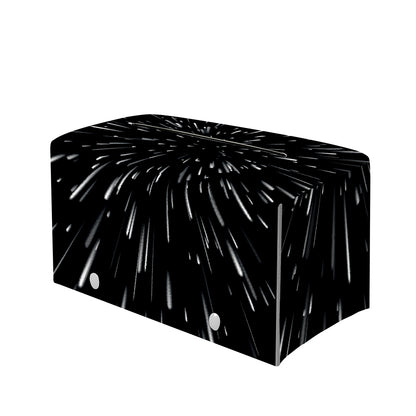 Galaxy Hyperspace Print Leather Tissue Box Cover