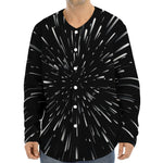 Galaxy Hyperspace Print Long Sleeve Baseball Jersey