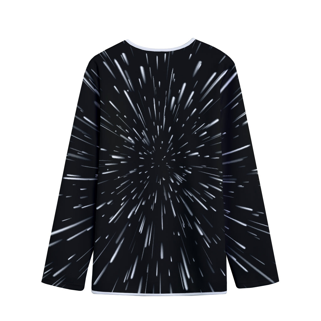 Galaxy Hyperspace Print Long Sleeve Short Coat