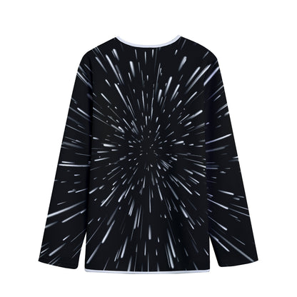 Galaxy Hyperspace Print Long Sleeve Short Coat