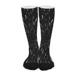 Galaxy Hyperspace Print Long Socks