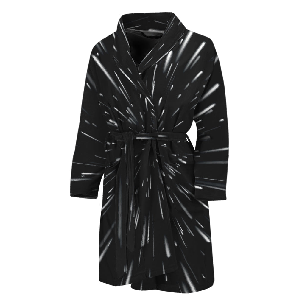 Galaxy Hyperspace Print Men's Bathrobe