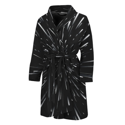 Galaxy Hyperspace Print Men's Bathrobe