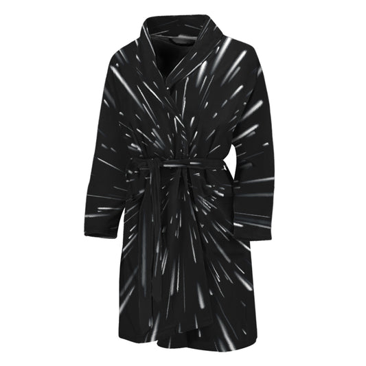 Galaxy Hyperspace Print Men's Bathrobe