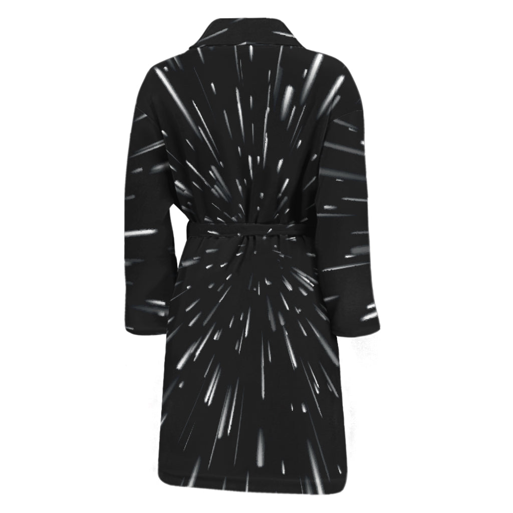 Galaxy Hyperspace Print Men's Bathrobe