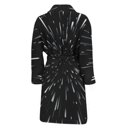 Galaxy Hyperspace Print Men's Bathrobe