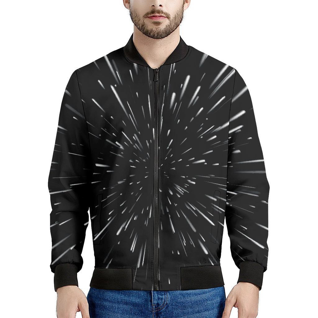 Galaxy Hyperspace Print Men's Bomber Jacket