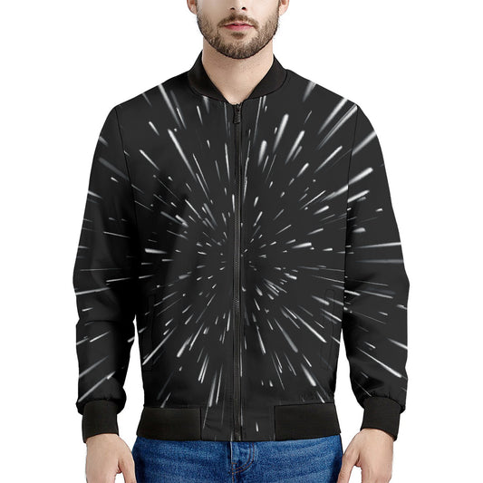 Galaxy Hyperspace Print Men's Bomber Jacket