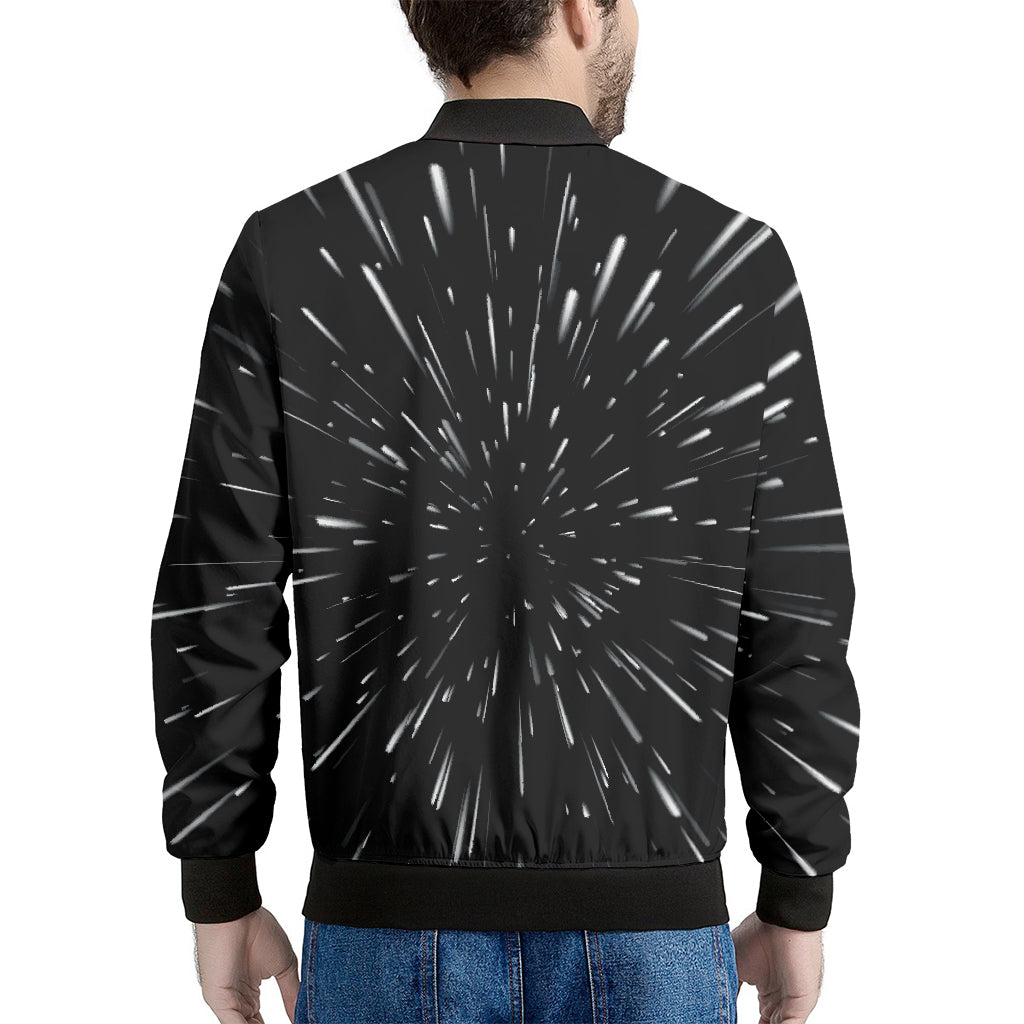 Galaxy Hyperspace Print Men's Bomber Jacket