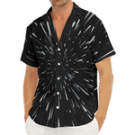 Galaxy Hyperspace Print Men's Deep V-Neck Shirt