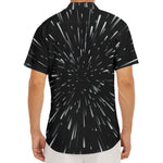 Galaxy Hyperspace Print Men's Deep V-Neck Shirt