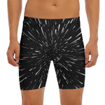 Galaxy Hyperspace Print Men's Long Boxer Briefs
