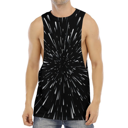 Galaxy Hyperspace Print Men's Muscle Tank Top