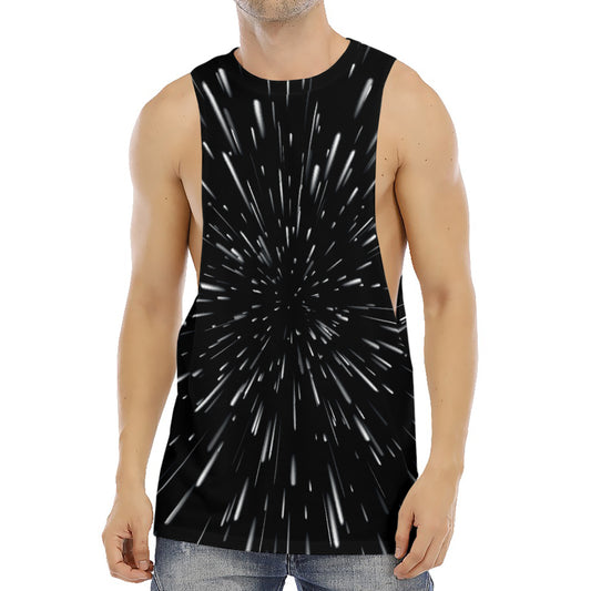 Galaxy Hyperspace Print Men's Muscle Tank Top